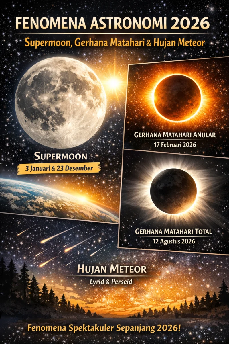 Fenomena Astronomi Agustus 2026: Gerhana Matahari Total dan Gerhana Bulan Sebagian