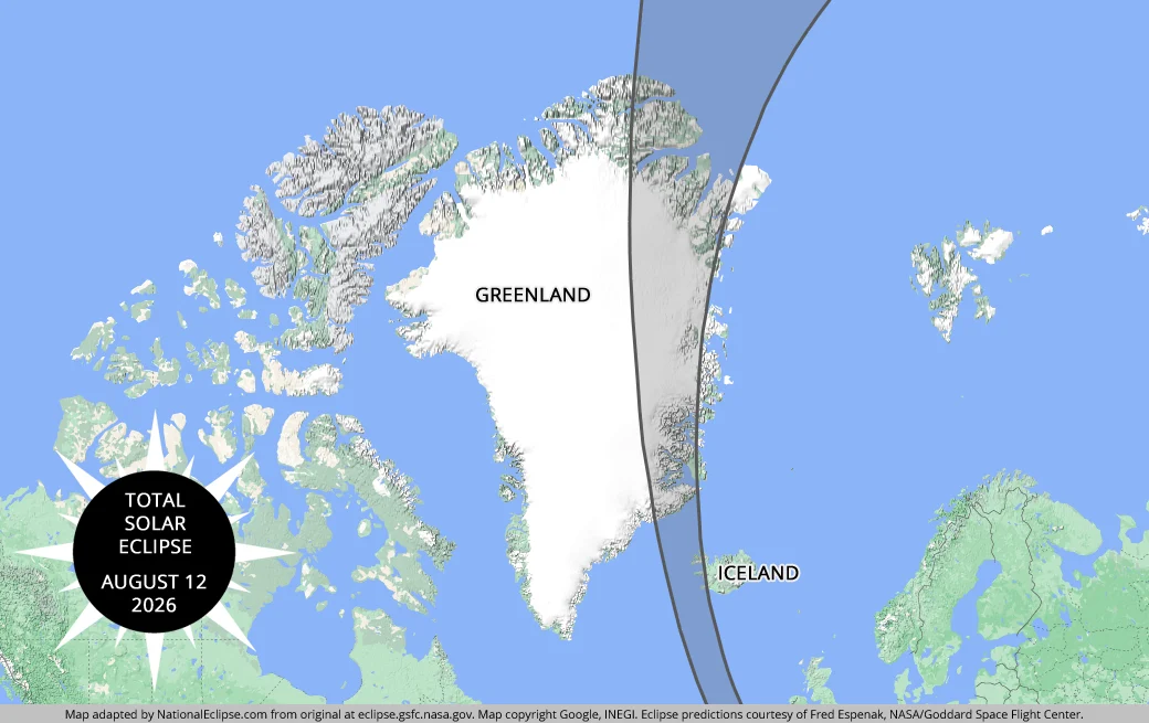 Gerhana Matahari Total Menyapu Spanyol, Islandia, dan Greenland