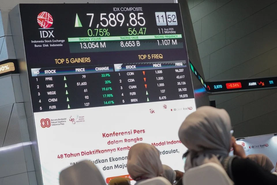 IHSG Turun Tipis, Saham DSSA dan TPIA Diburu Investor