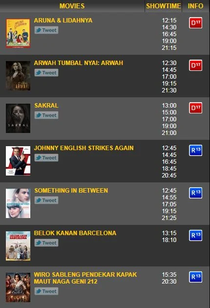 Jadwal Bioskop Hari Ini: Dune 3 dan Film Lainnya Siap Menghibur