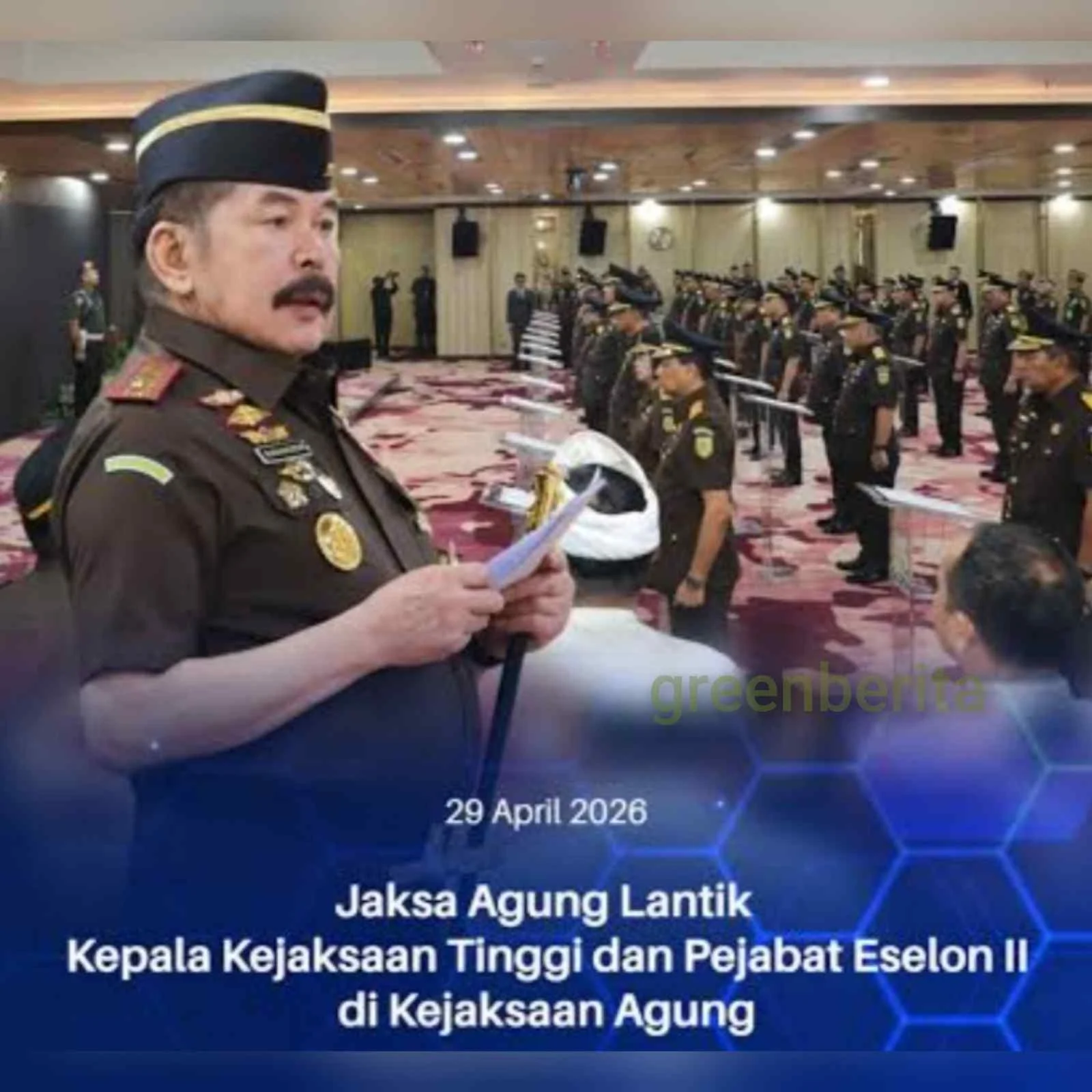 Jaksa Agung Lantik Pejabat Baru, Minta Jaga Integritas dan Hidup Sederhana