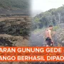 Kebakaran Gunung Gede Pangrango Dipadamkan, Pendakian Ditutup Sementara