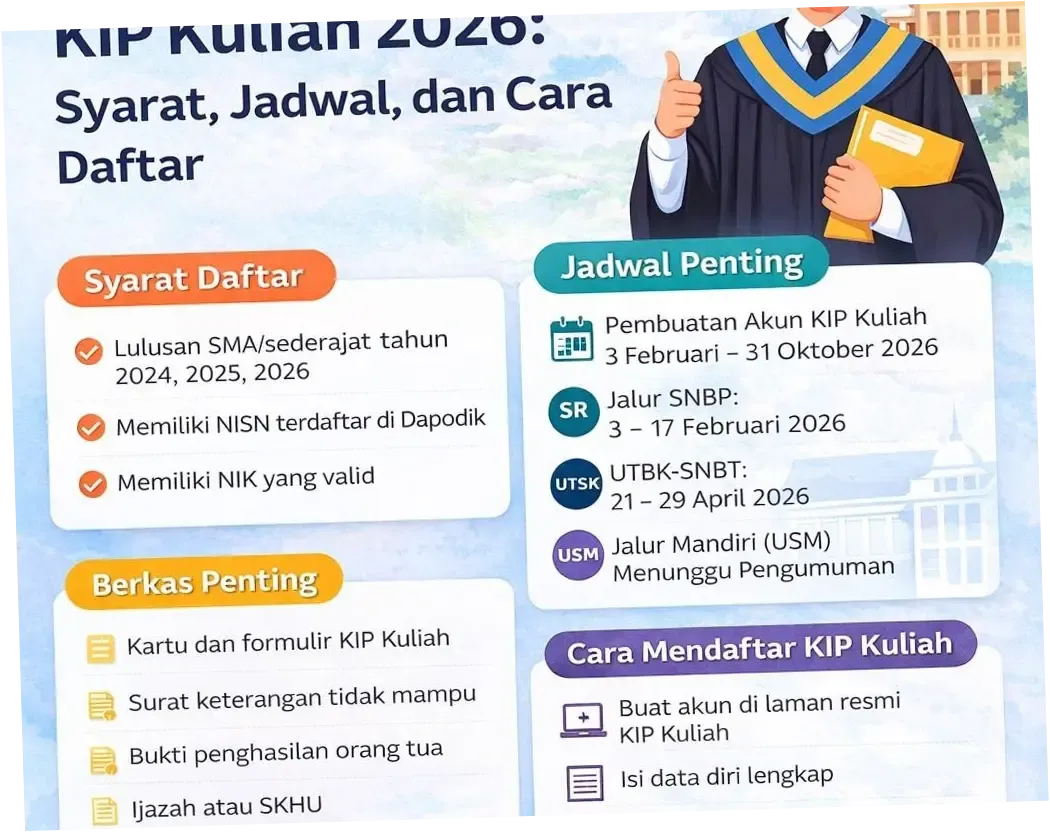 Pendaftaran KIP Kuliah 2026 Dibuka, Syarat dan Cara Daftar untuk Mahasiswa Baru